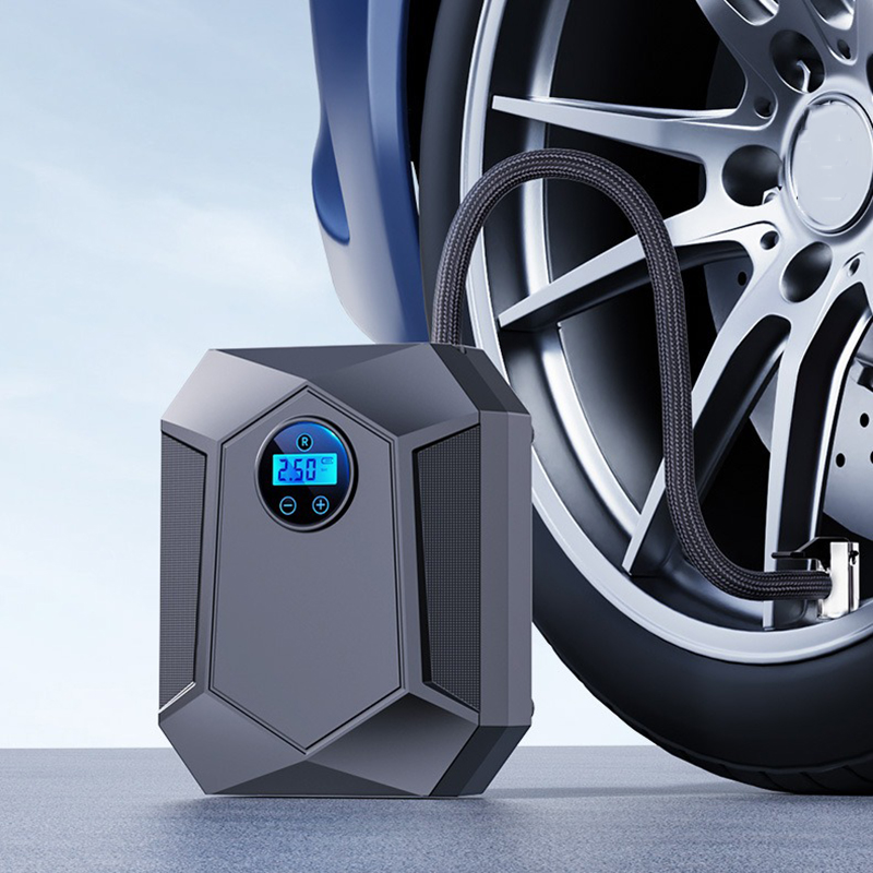 Car Portable Tire Inflator - เครื่องสูบลมยางรถยนต์แบบพกพา DC12V ใช้สายไฟ สำหรับรถยนต์ จักรยานยนต์ จักรยาน