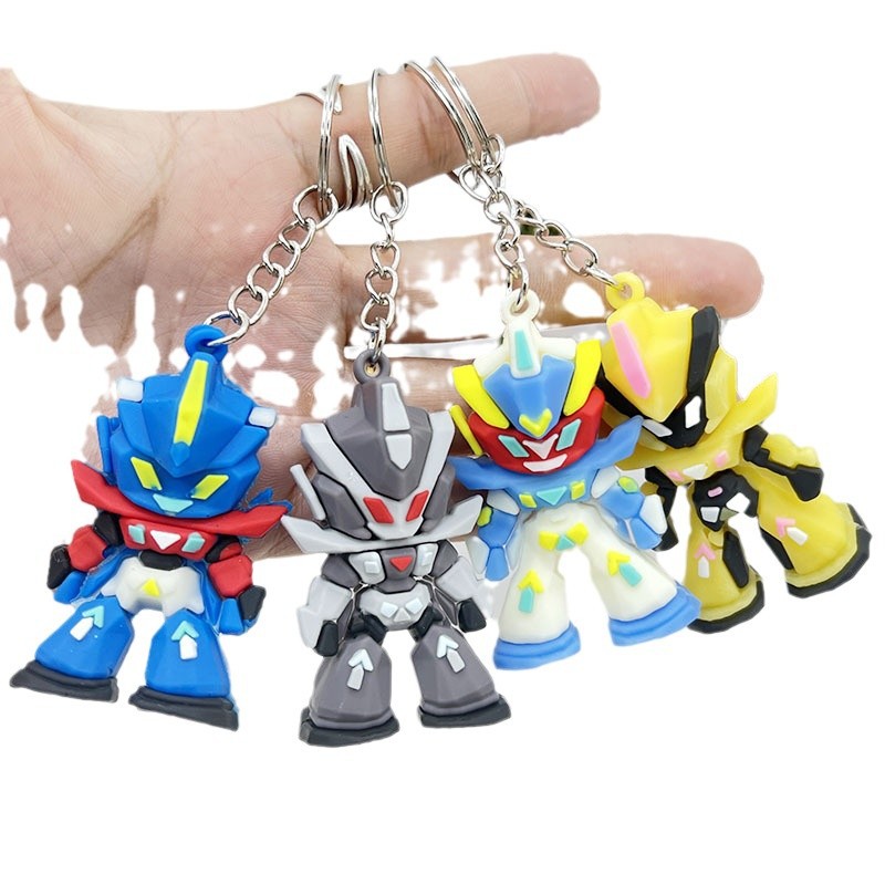 Car Accessories For Boys - พวงกุญแจซิลิโคนกันดั้ม, พวงกุญแจรูปอนิเมะโมบิลสูทขนาดเล็ก, พวงกุญแจยางนุ่มทนทาน, เหมาะสำหรับรถยนต์, กระเป๋าเป้, กระเป๋า,