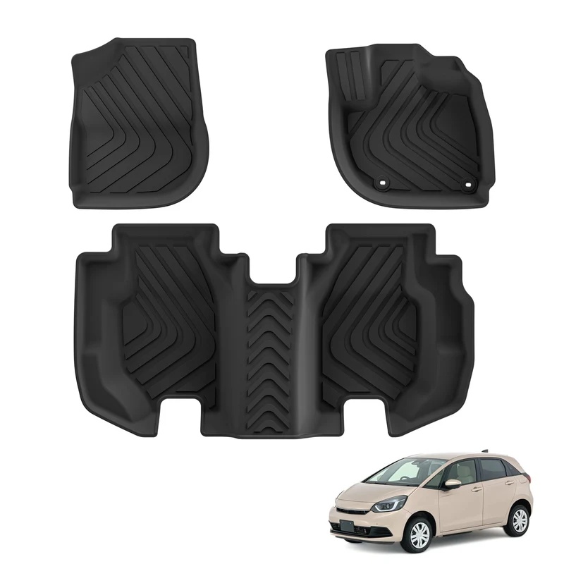 Car Accessories Useful - พรมปูพื้นรถยนต์ 3D TPE สำหรับ Honda FIT