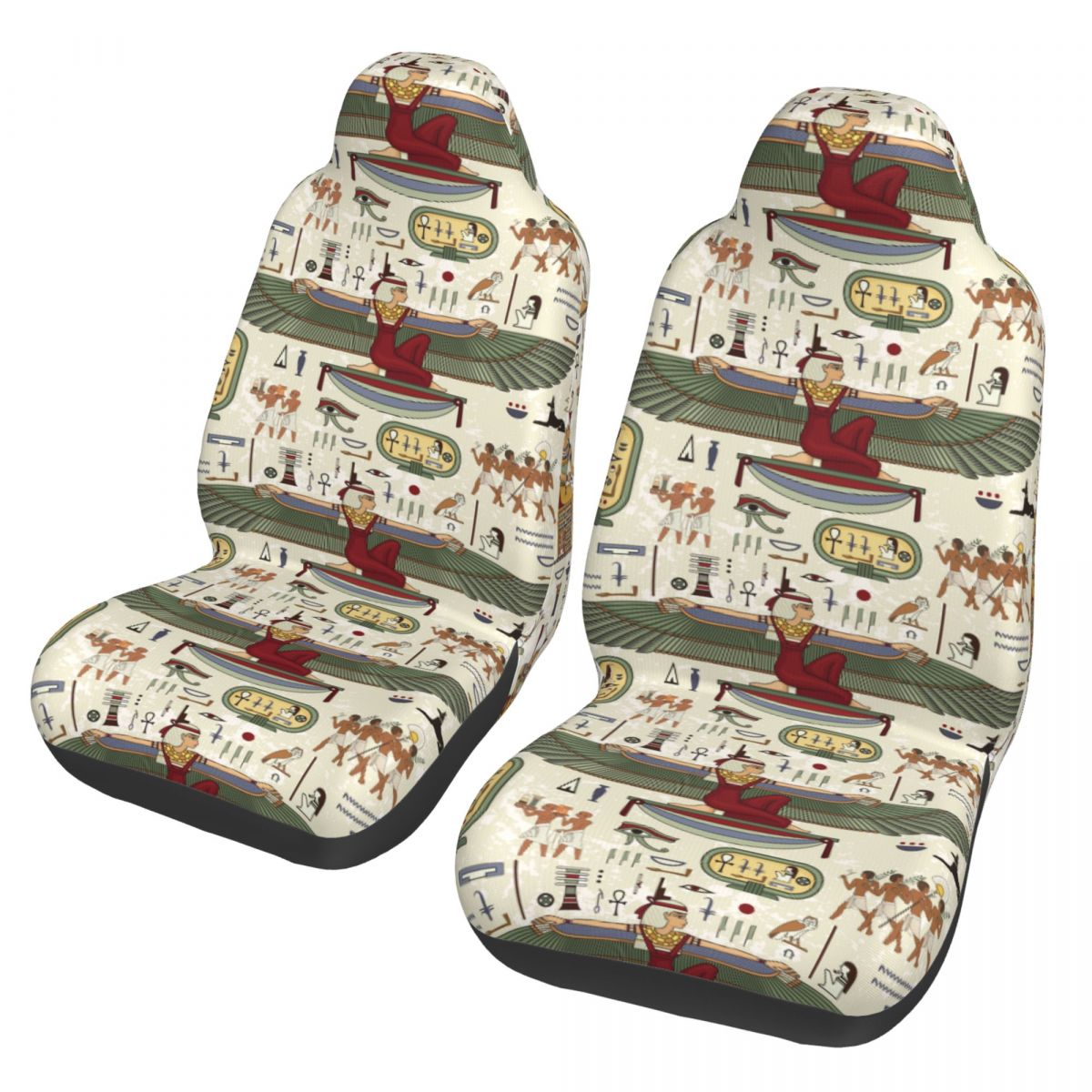 Car Accessories Egypt - ฝรั่งเศสโบราณ ปลอกหุ้มเบาะรถยนต์สี่ฤดู AUTOYOUTH สัญลักษณ์อียิปต์ ผ้าคลุมเบาะรถยนต์ โพลีเอสเตอร์