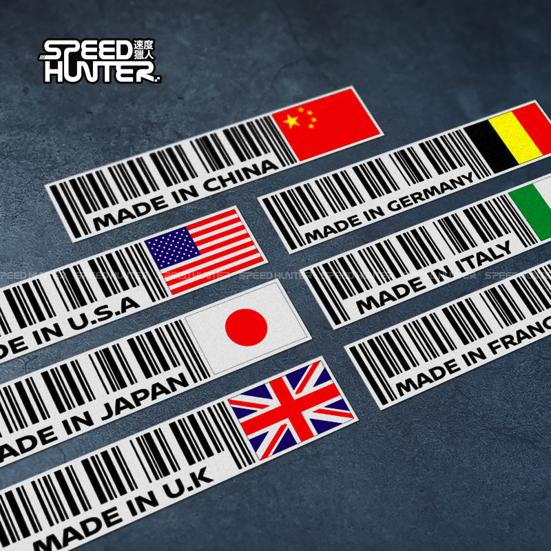 Car Accessories Uk - สติ๊กเกอร์ติดรถยนต์ลายธงชาติสไตล์ JDM ผลิตในอเมริกา ญี่ปุ่น อังกฤษ เยอรมนี