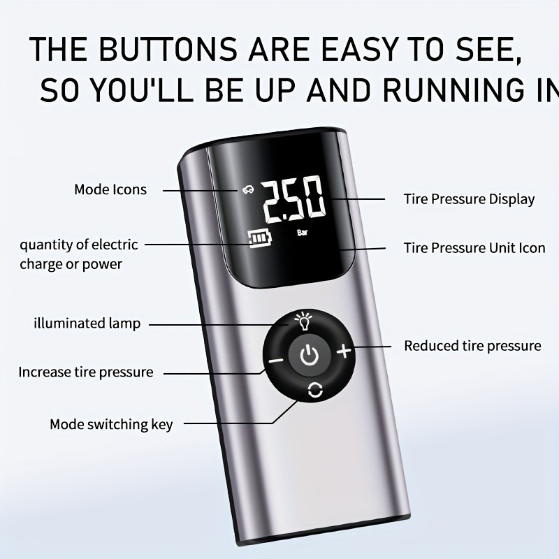ปั๊มลมรถยนต์แบบพกพา เครื่องสูบ - Car Portable Tire Inflator บทวิจารณ์และราคา