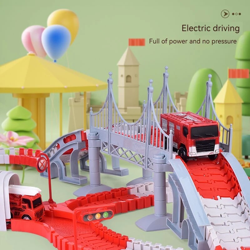 Fire Engine TRACK ประกอบรถวิศว - Car Accessories For Boys บทวิจารณ์และราคา