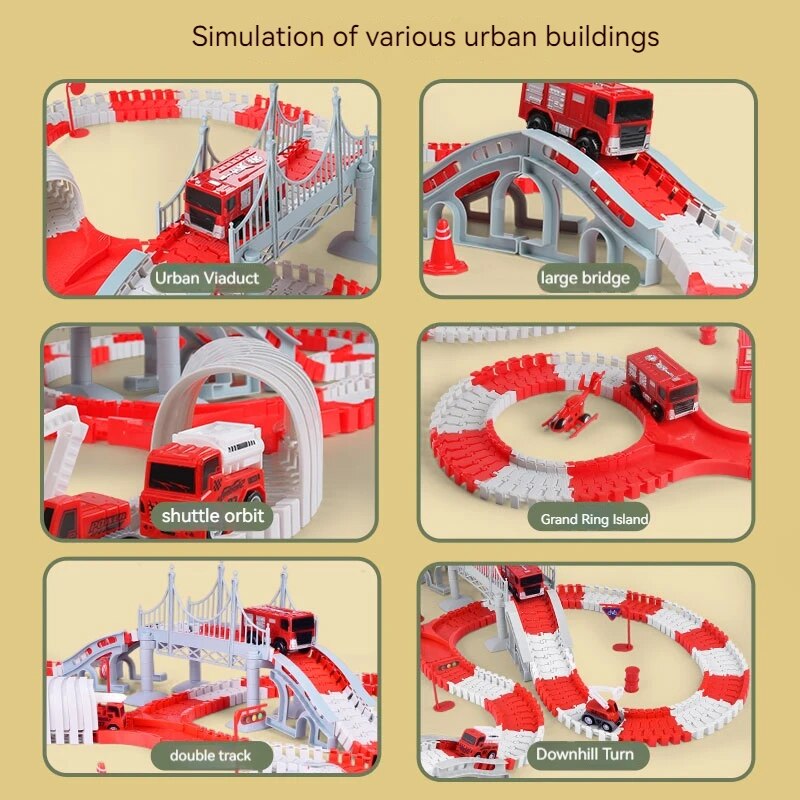 Fire Engine TRACK ประกอบรถวิศว - Car Accessories For Boys บทวิจารณ์และราคา