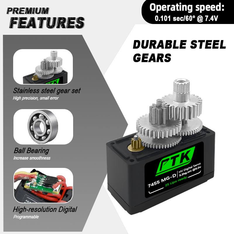 PTK 7455MG-D เซอร์โว 12g เซอร์ - D.A.D Car Accessories บทวิจารณ์และราคา