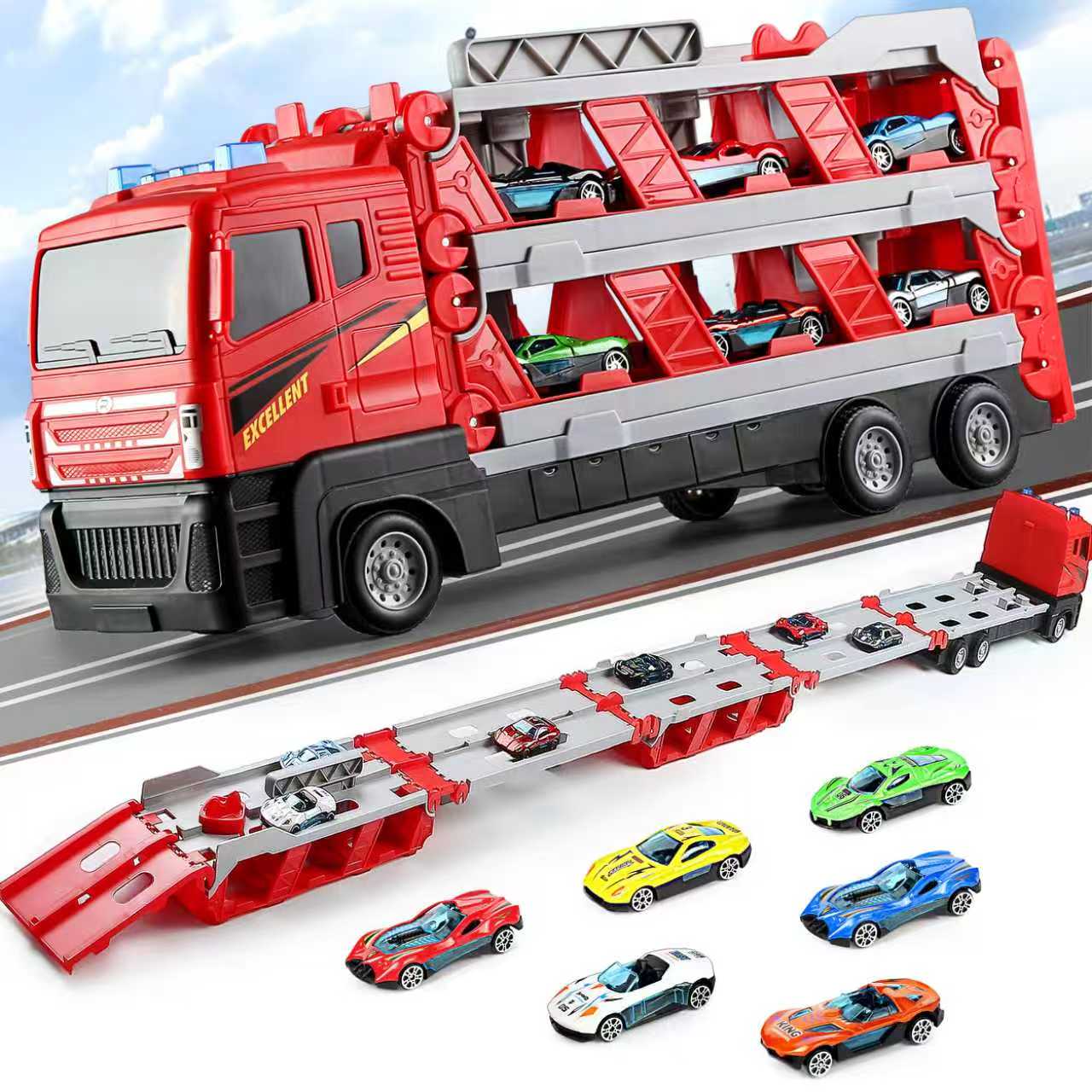 ชุดของเล่นรถบรรทุกพับได้พร้อมร - Car Accessories For Boys บทวิจารณ์และราคา