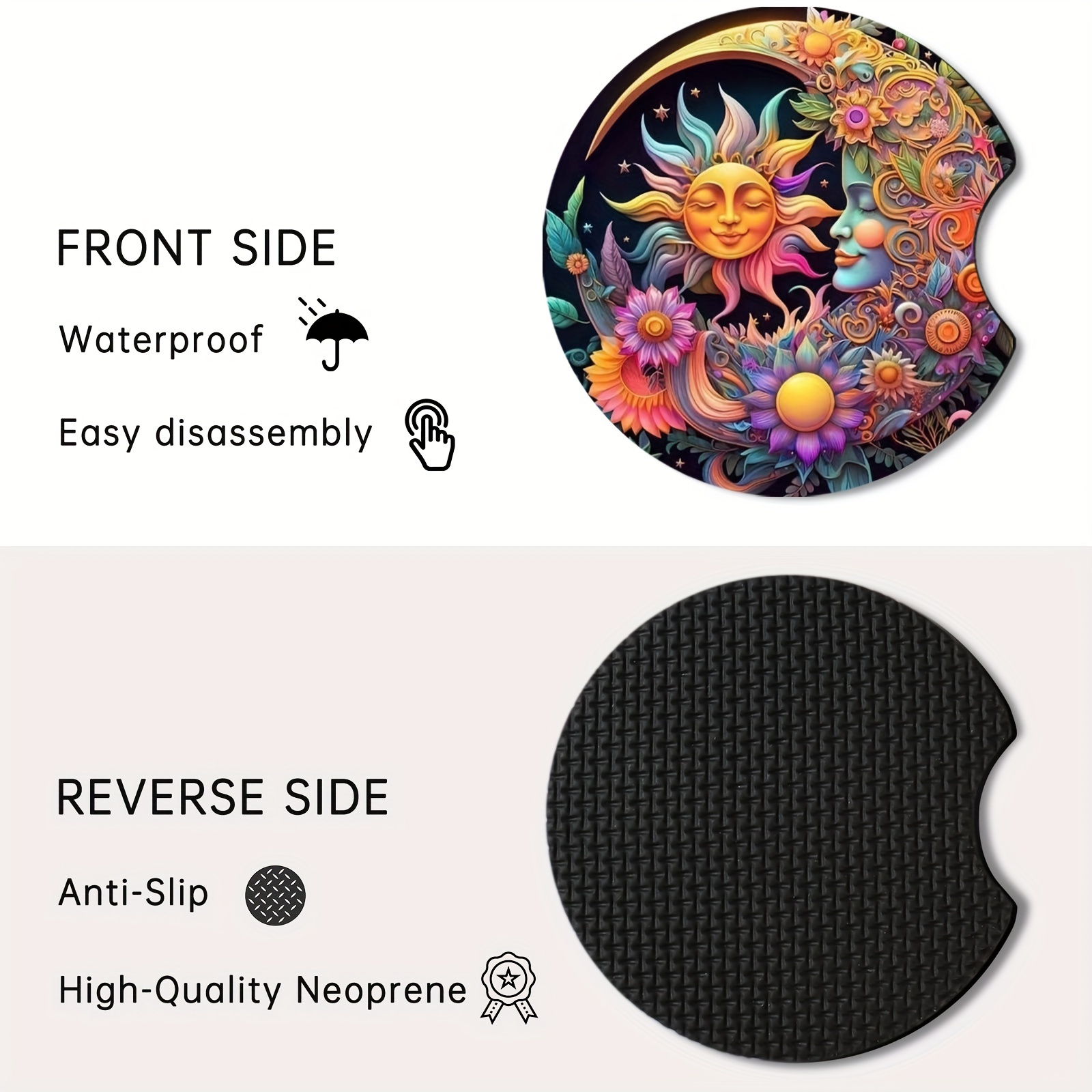 ที่รองแก้วสีดอกพระจันทร์พร้อมแ - Car Accessories Useful บทวิจารณ์และราคา