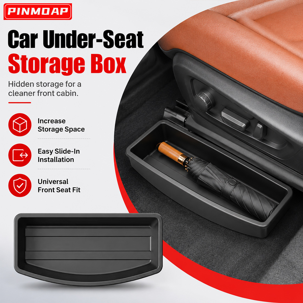 กล่องเก็บของใต้เบาะรถยนต์ PINM - Car Accessories Useful บทวิจารณ์และราคา