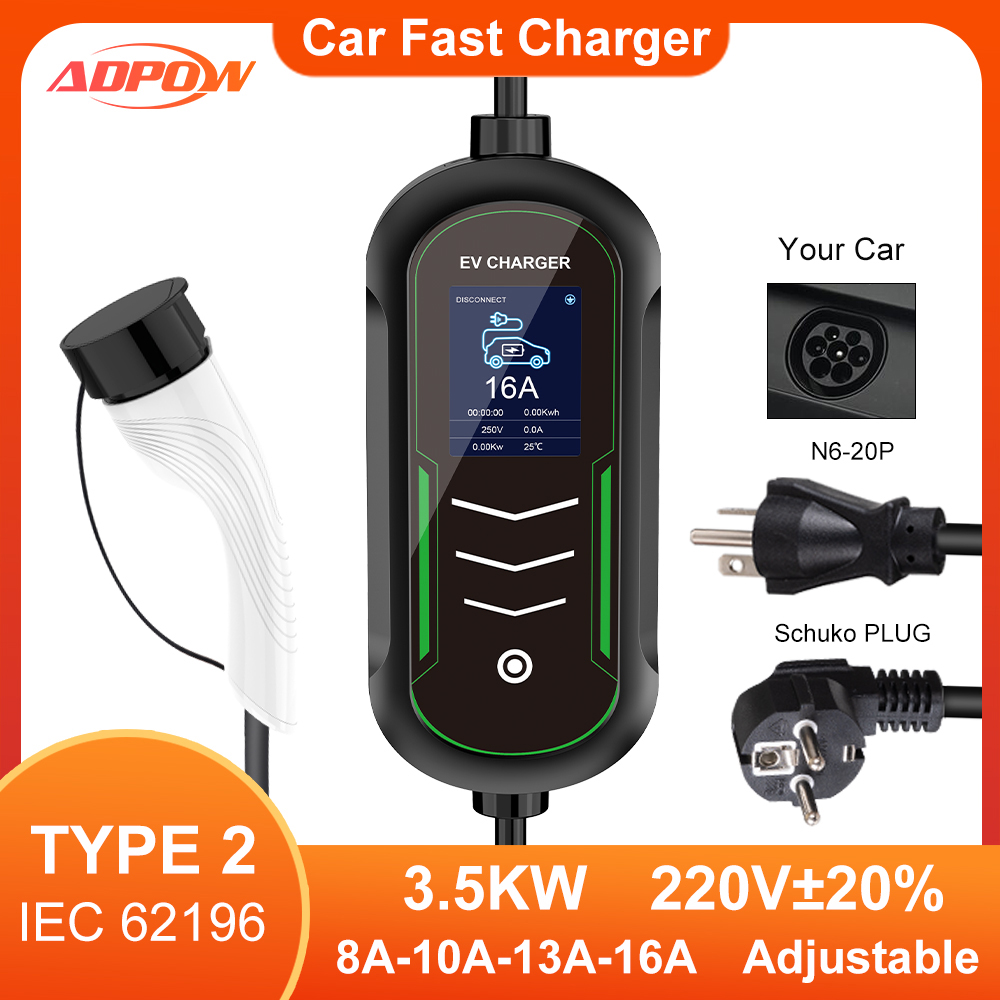 ADPOWEV 16A EV Chargers Type2  - Car Accessories Uk บทวิจารณ์และราคา